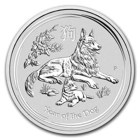 Australia 2018 Year Of the Dog 1oz .999 Silver.