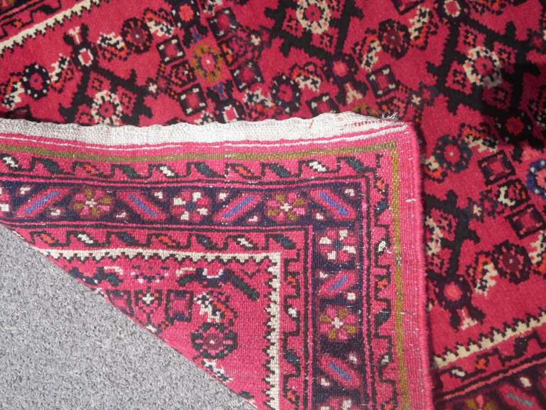 Semi Antique Persian Sarouk Runner 2.4x9.7
