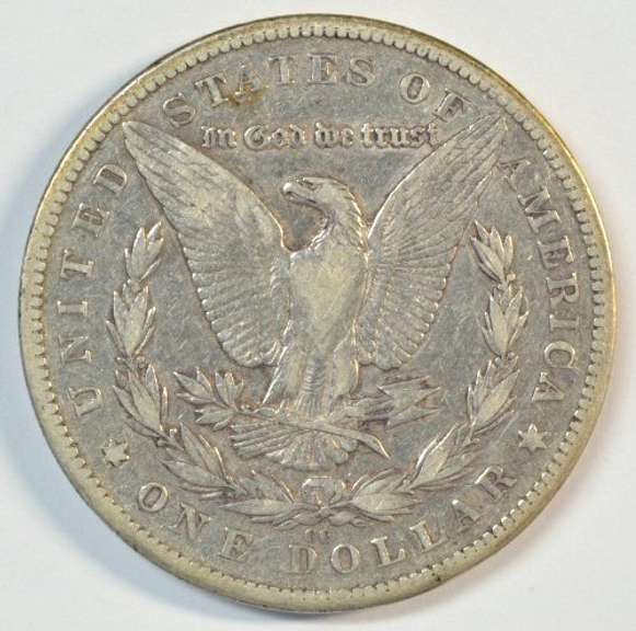 Ultra rare 1879-CC Morgan Silver Dollar. High end VF/XF