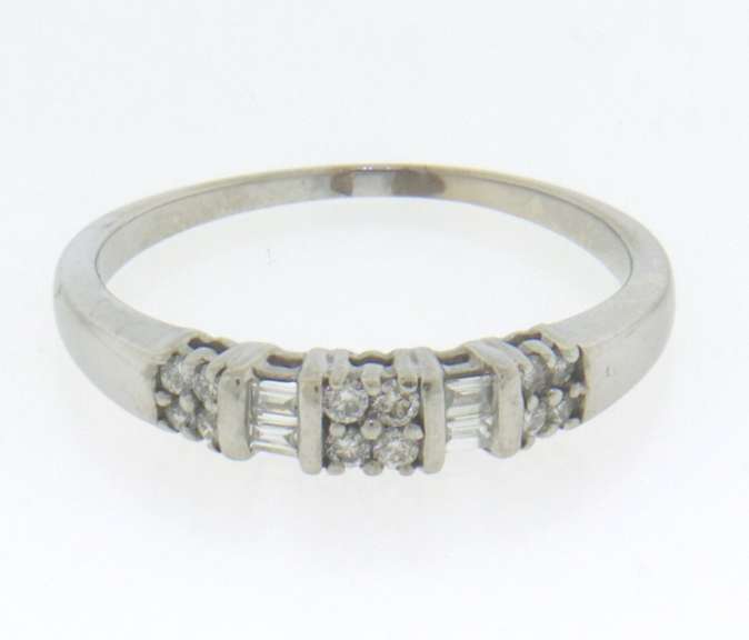 Brilliant White Gold Baguette Diamond Band