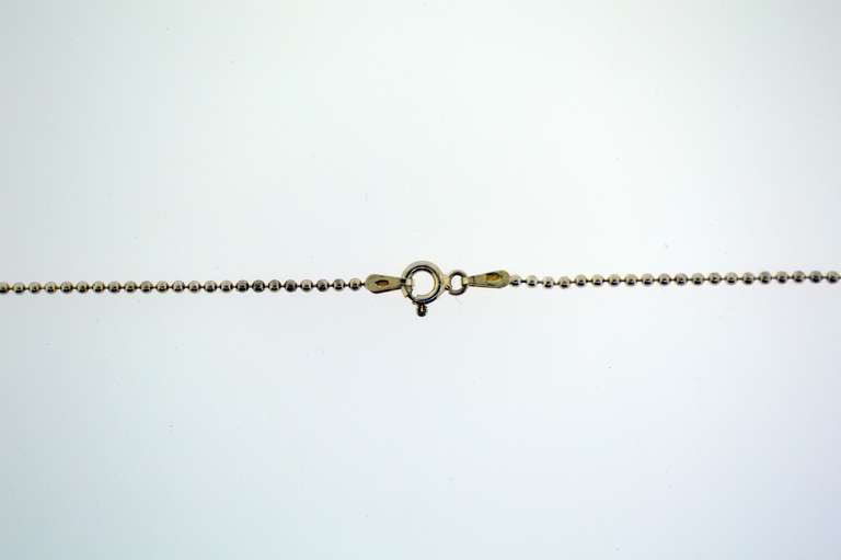 Italian Sterling Silver Necklace With Silver Drop Pendant