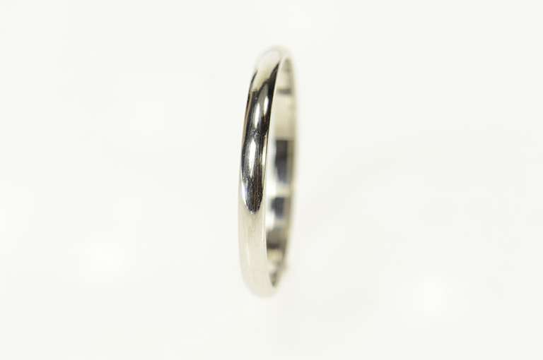 10K White Gold 2.2mm Classic Simple Rounded Wedding Band Ring