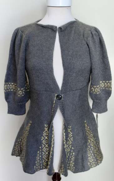 Gray color Jacquard sweater by Chaudry
