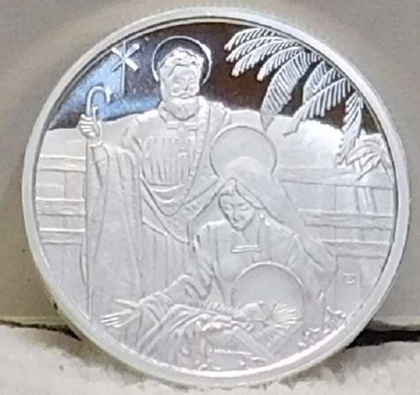 Christmas Silver Round 1 Oz - Nativity