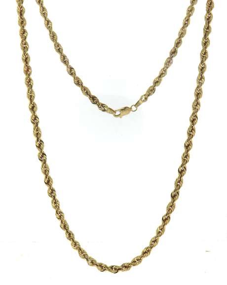 Simple Yellow Gold 3.5mm Rope Chain