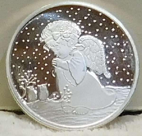 Christmas Silver Round 1 Oz - Angel