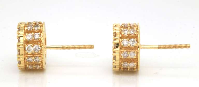 Fantastic Diamond Earrings in Yellow Gold