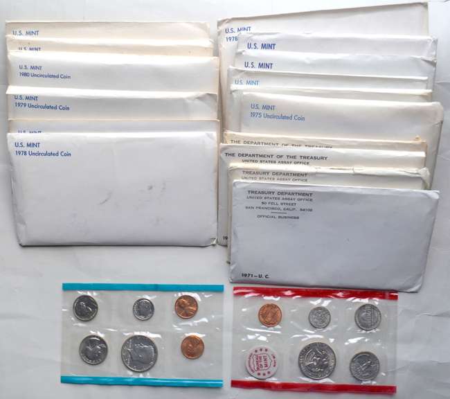 2 Each 2 Each US Mint Set Lot 1971-2 1975-1981