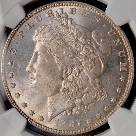 1887 Morgan Silver Dollar NGC MS64+