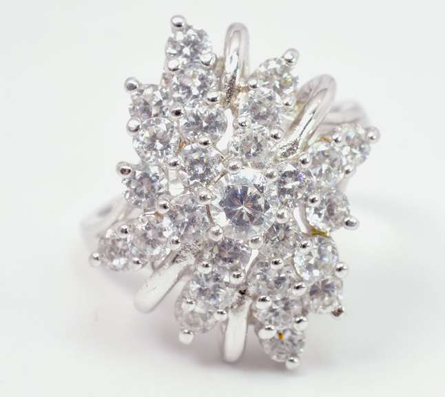 Amazing CZ Sterling Silver Ring