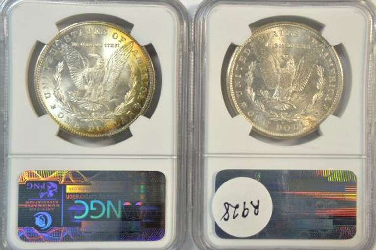 Choice BU 1880-S & 1881-S Morgan Silver Dollar. NGC MS63