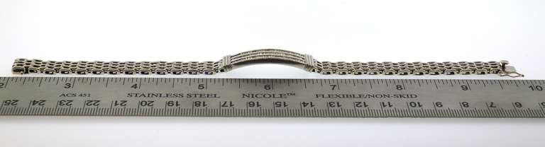 Amazing 14kt White Gold Bracelet with Baguette Diamonds