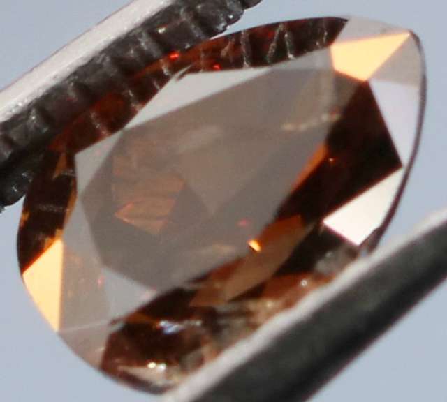 Unique .37ct pear cut chocolate Diamond