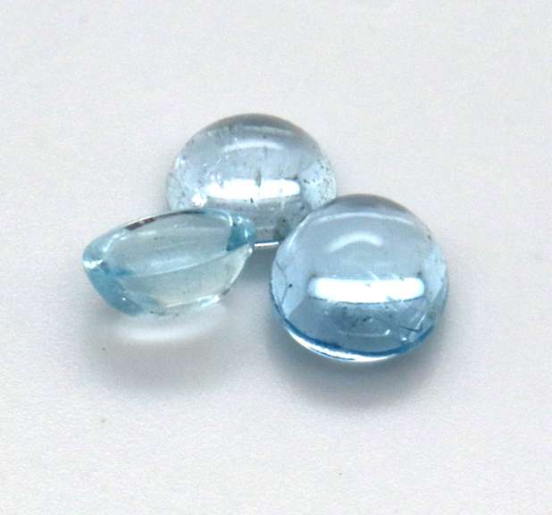 Great Group of 3 Aquamarine Gemstones, 5.9ct