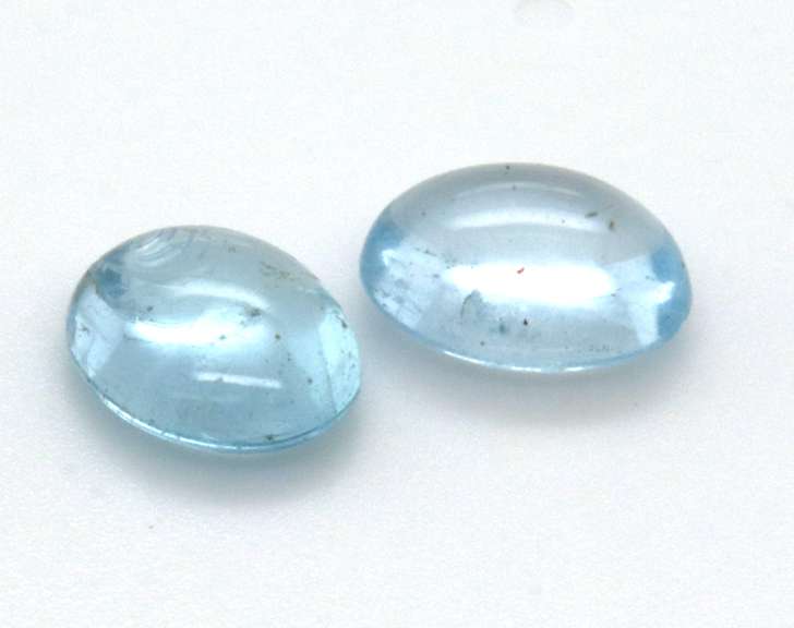Cute Pair of Oval Shaped Aquamarine Gemstones