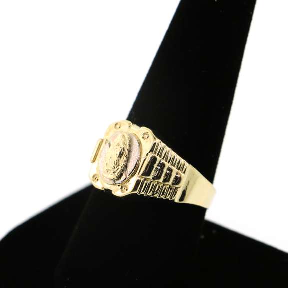 Men's 14kt Yellow Gold Religious Ring
