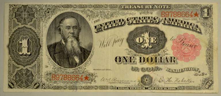 $1 1891 US Stanton Treasury Note