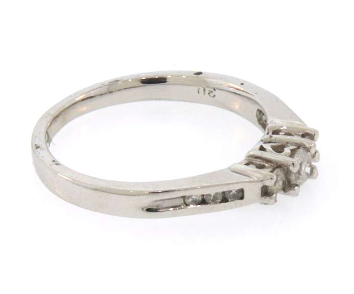 14k white gold diamond anniversary band