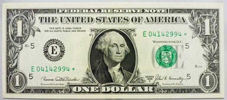 Crisp Exceptional 1969-C $1 Star Note FRB Of Richmond-Tough Series!