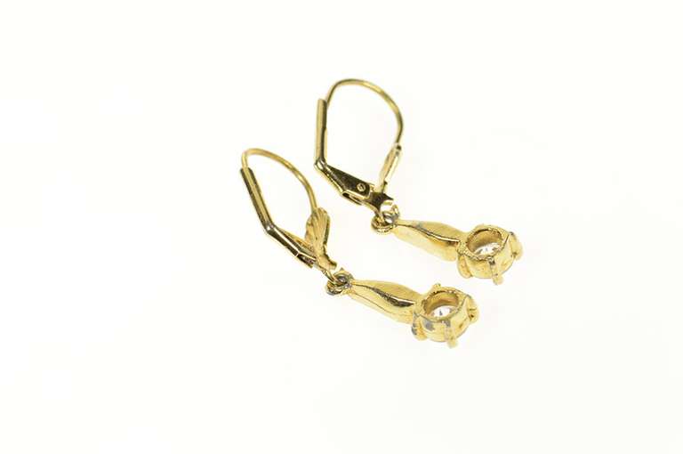 Base Metal Round Cubic Zirconia Dangle Drop Statement Earrings
