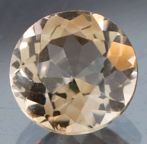 Exciting 4.41ct 10mm champagne Imperial Topaz solitaire