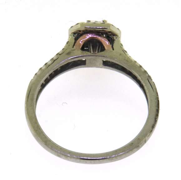 Brilliant Princess Cut in Double Halo w Split Shank Diamond Setting