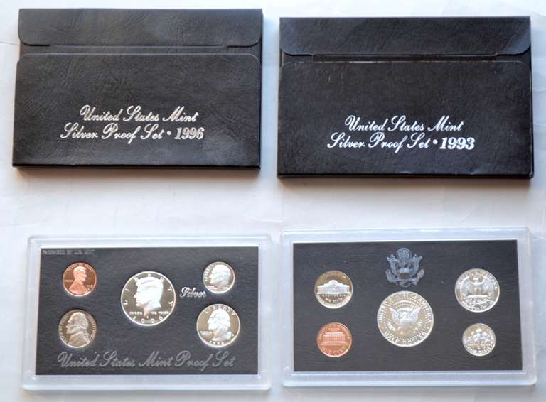 1993 &1996 Silver US Proof Sets