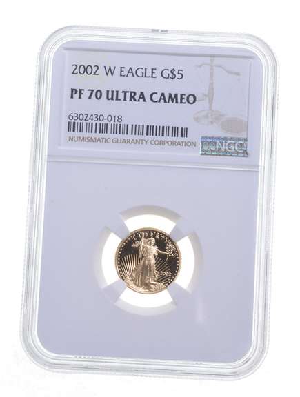 PF70 UCAM 2002-W $5 American Gold Eagle - Graded NGC