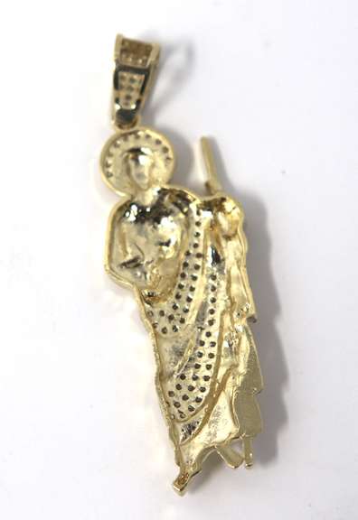 Yellow Gold Religious Saint Pendant