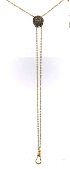 Amazing Yellow Gold Pocket Watch Chain w Sliding Adjustment