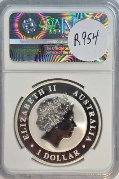 Perfect 2016P Australia $1 Kookaburra $1. NGC MS70 ER