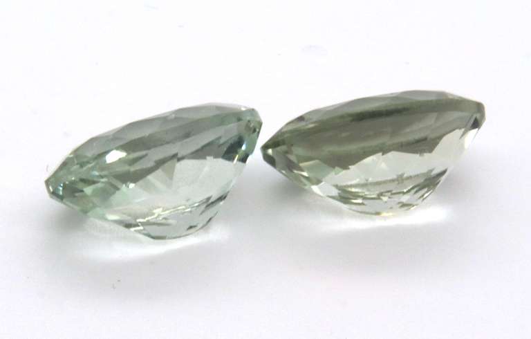 Nice Pair of Green Amethyst Gemstones, 16.33ct