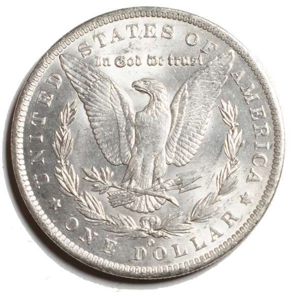 1885 O Very Near Unc Error Frosty White Morgan Dollar