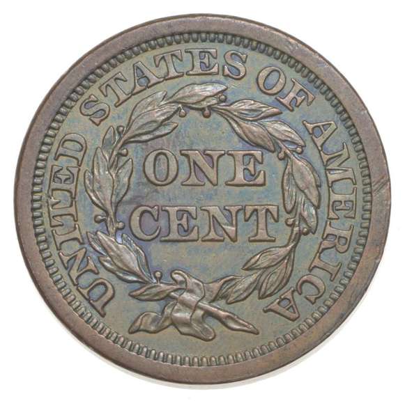 1856 Braided Hair Large Cent - N.7 - Upright 5