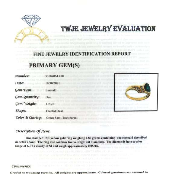 Dreamy 18kt Emerald and Diamond Ring