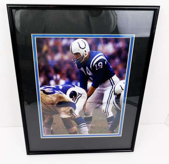 Johnny Unitas, Framed & Matted Color Photo