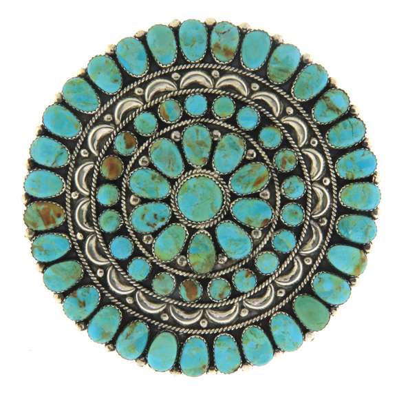 Signed Najavo Juliana Williams Turquoise Pin Pendant