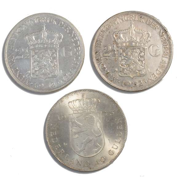 2 2 1/2 Silver Gulden Netherlands