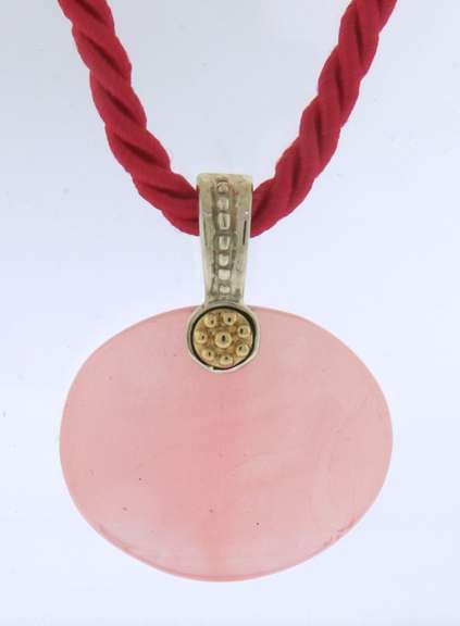 Tagliamonte Glass Cameo Pendant on Cord Necklace