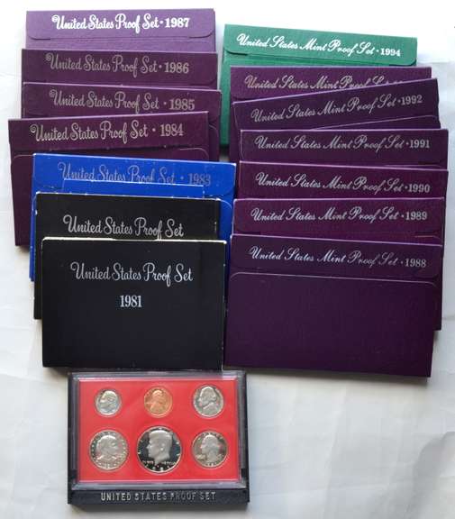 US Proof Sets 1981-1994