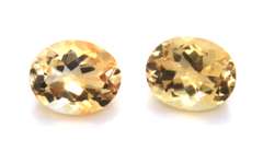 Magnificent Pair of Oval Cut Citrine Gemstones, 6.88ct