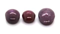 Fabulous Set of 3 Star Ruby Cabochon Stones, 27.93ct