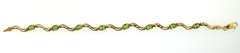 Fashionable Peridot Gold Link Bracelet