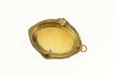 14K Yellow Gold Victorian Japanese Village Scene Cameo Pendant/Pin