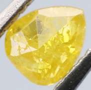 Rare .21ct pear cut canary yellow Diamond