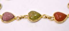 Heart Shaped Scarab Bracelet, 14KT