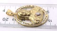 Yellow Gold Jesus Pendant with Cubic Zirconia