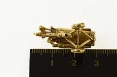 14K Yellow Gold 3D Articulated Golf Club Golfer Bag Charm/Pendant