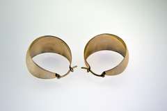 Sterling Silver wide Hoop Earrings