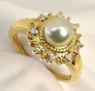 Fascinating Silver Pearl Ring
